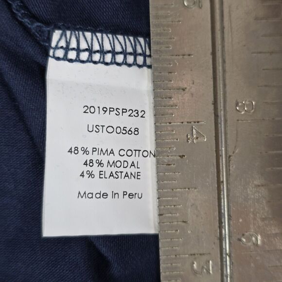 Universal Standard Penia Easy V-Neck T-Shirt Women Navy Pima-Modal 4XS (00-0) - Picture 10 of 12